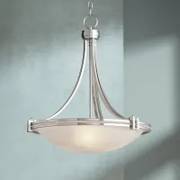 Possini Euro Deco 21 1/2" Wide Glass and Brushed Nickel Pendant Light