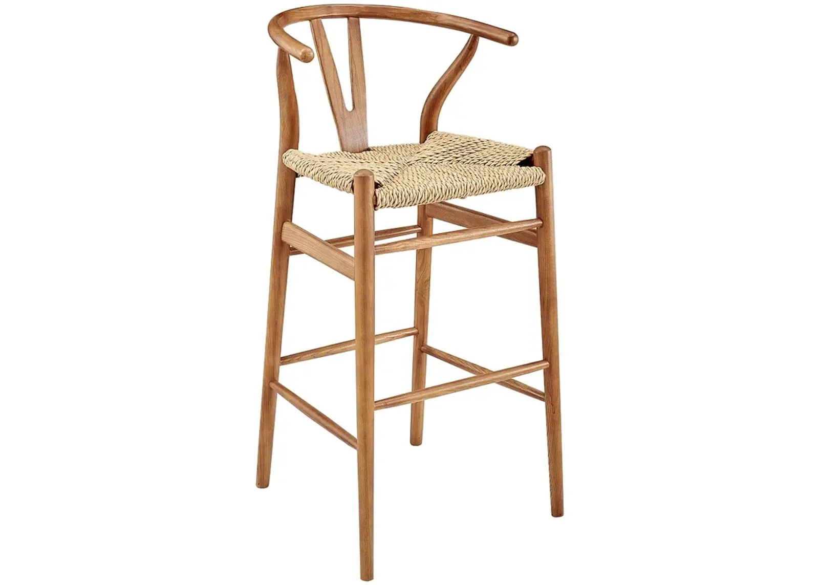 Evelina 30" Natural Rattan Outdoor Bar Stool