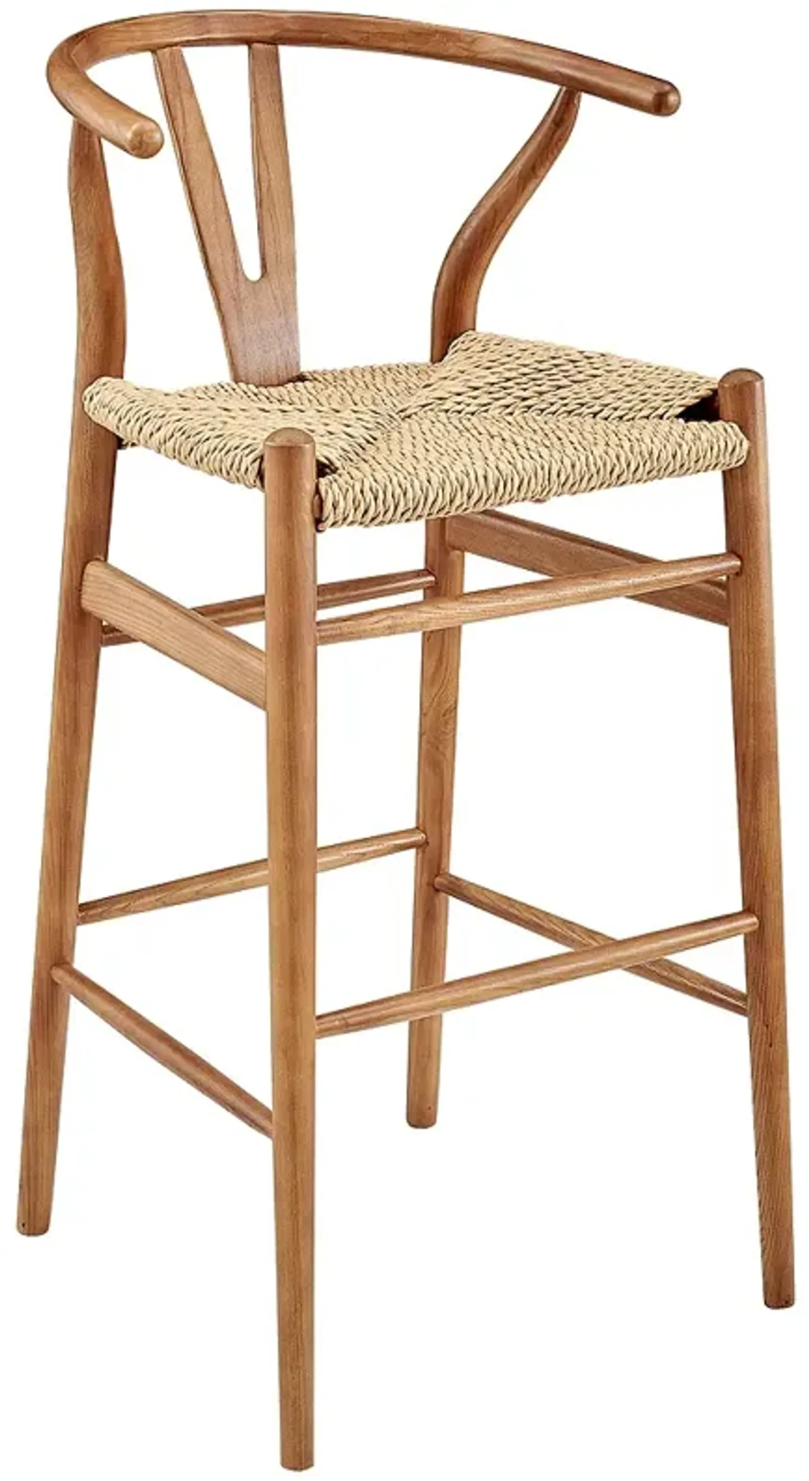 Evelina 30" Natural Rattan Outdoor Bar Stool