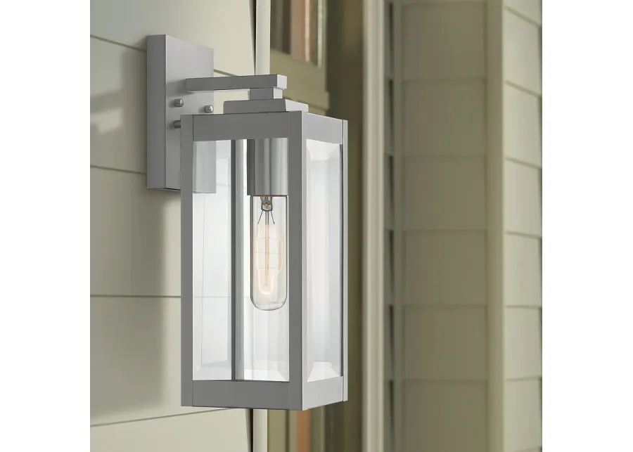 Quoizel Westover 14 1/4" High Silver Outdoor Wall Light