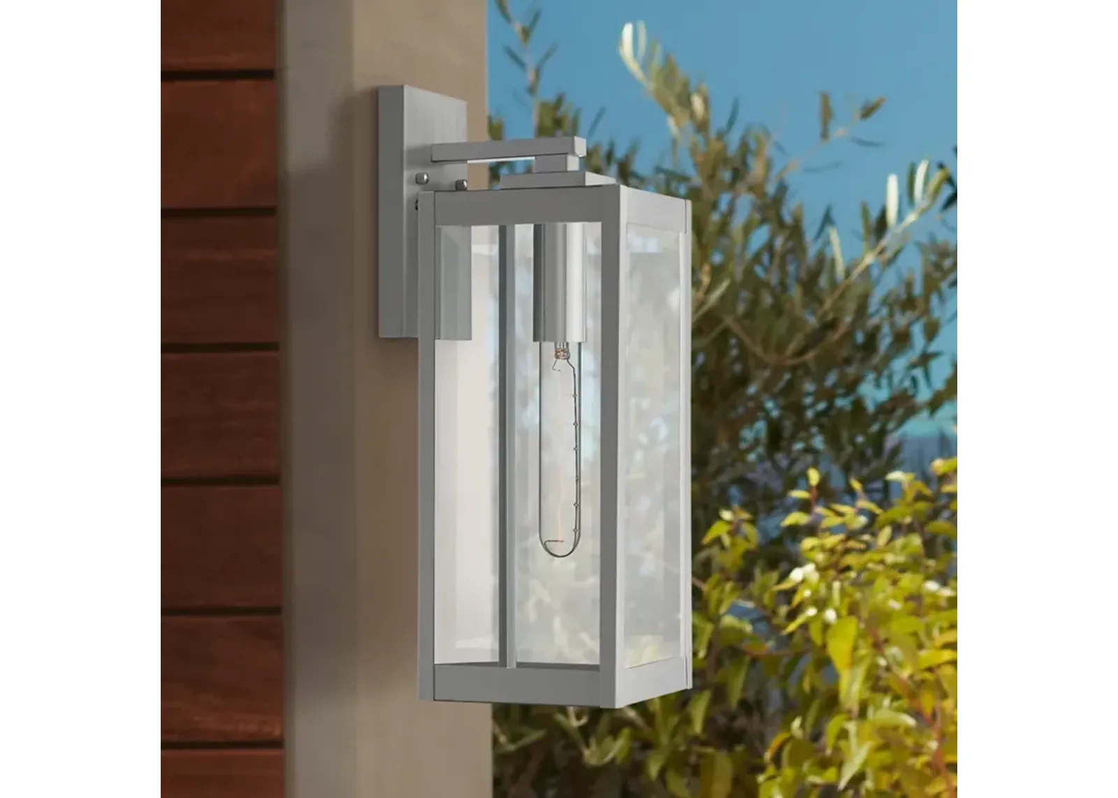 Quoizel Westover 17" High Silver Outdoor Wall Light