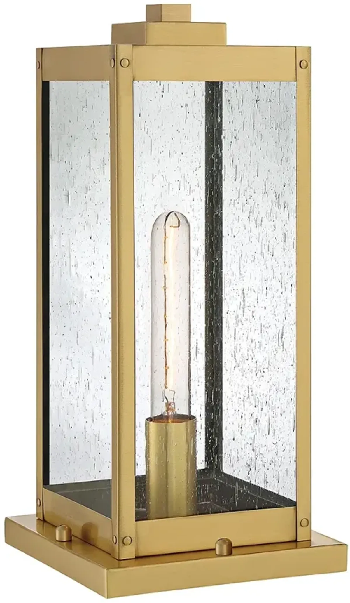 Quoizel Westover 16" High Antique Brass Outdoor Pier Light