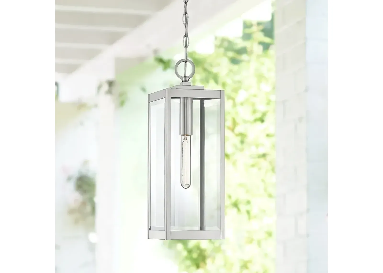 Quoizel Westover 20 3/4" High Silver Outdoor Hanging Light