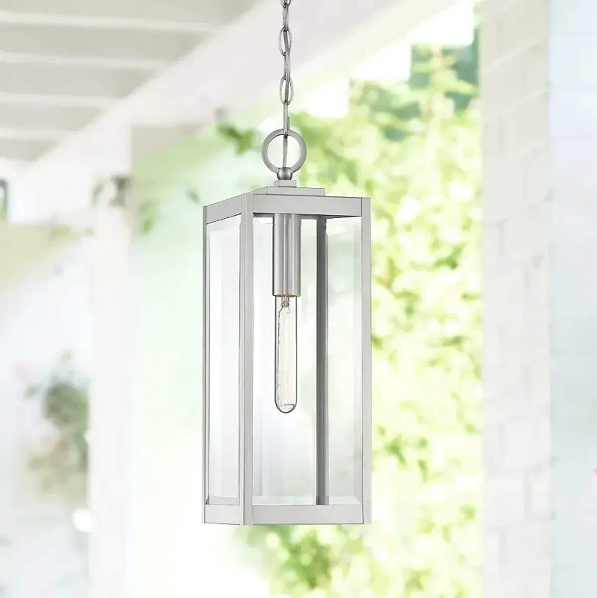 Quoizel Westover 20 3/4" High Silver Outdoor Hanging Light