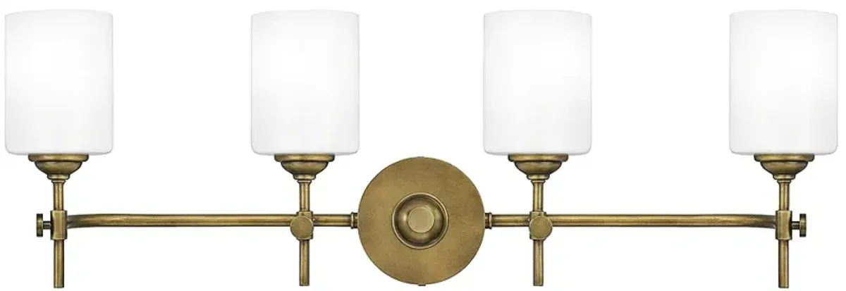 Quoizel Aria 31 1/4" Wide Weathered Brass 4-Light Bath Light