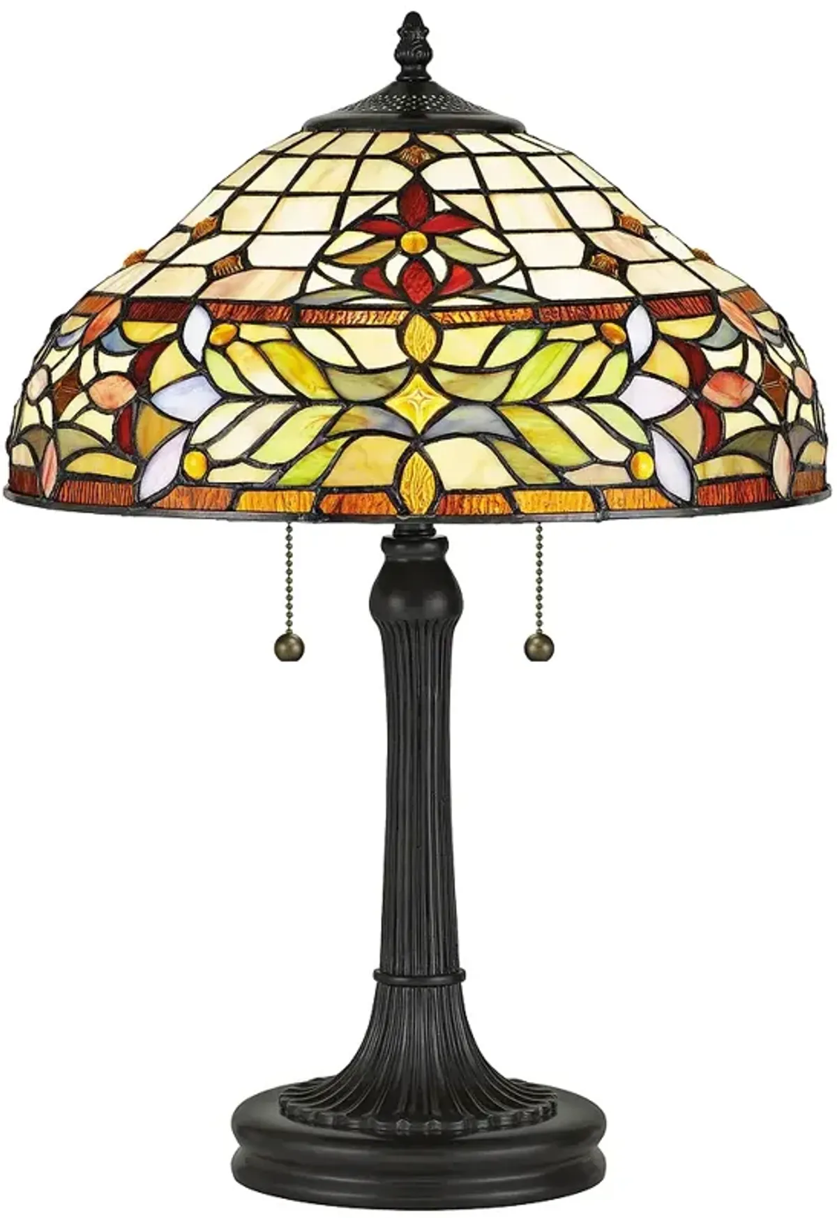 Quoizel Quinn 22 1/2" High Bronze Tiffany-Style Accent Table Lamp