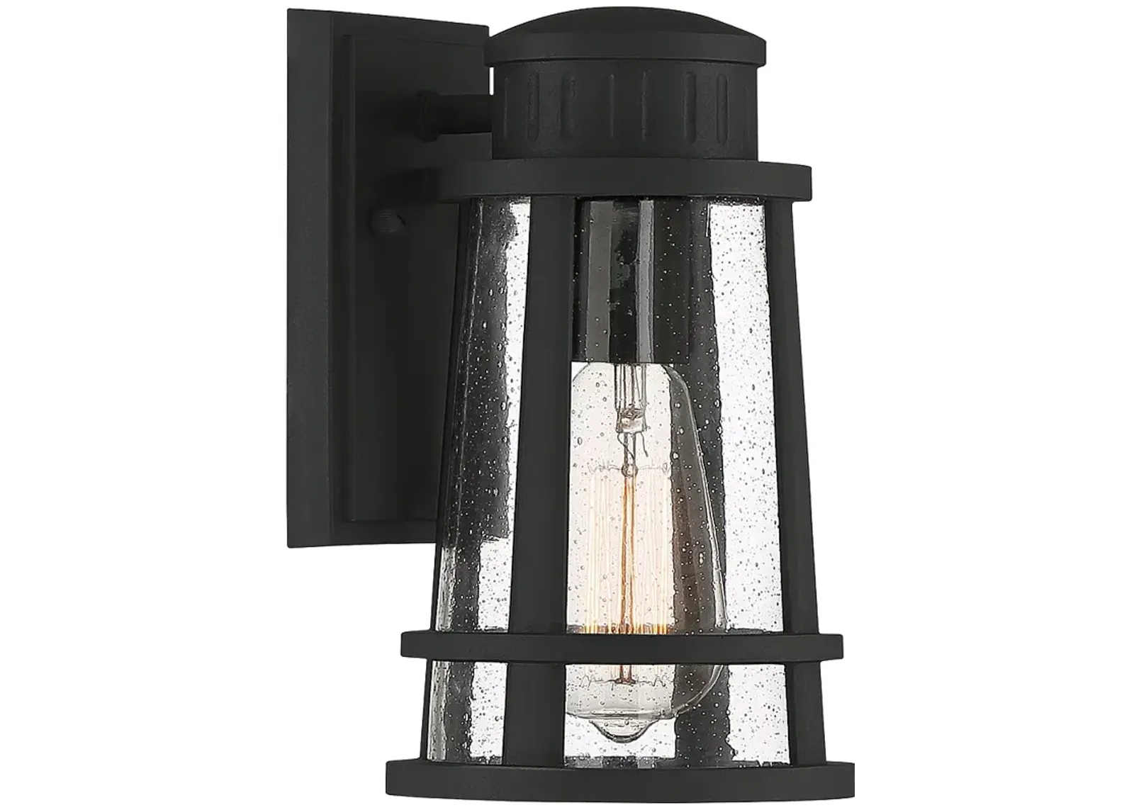 Quoizel Dunham 9 1/2" High Earth Black Outdoor Wall Light