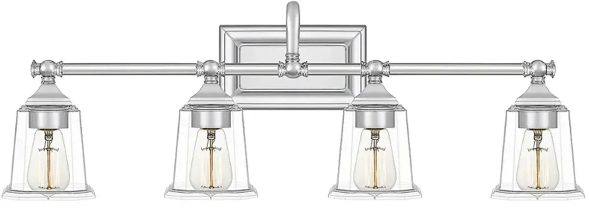 Quoizel Nicholas 30 1/2"W Polished Chrome 4-Light Bath Light