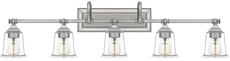 Quoizel Nicholas 41 3/4"W Brushed Nickel 5-Light Bath Light