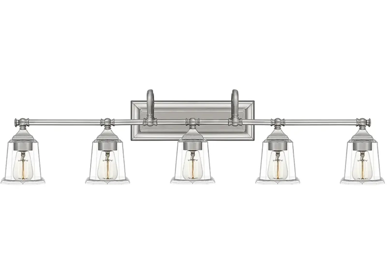 Quoizel Nicholas 41 3/4"W Brushed Nickel 5-Light Bath Light