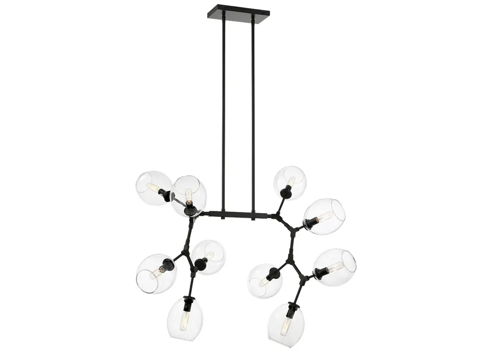 George Kovacs Nexpo 50 1/2" Wide Coal 10-Light Chandelier