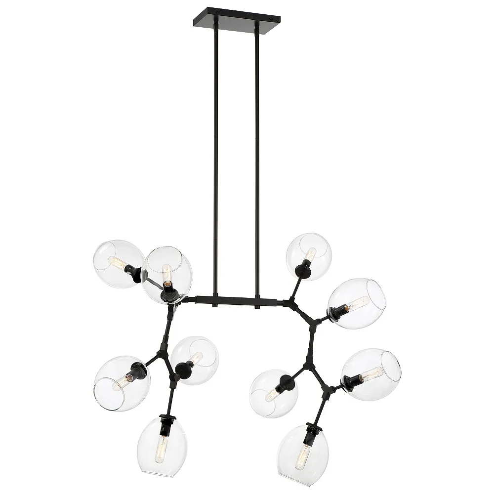 George Kovacs Nexpo 50 1/2" Wide Coal 10-Light Chandelier