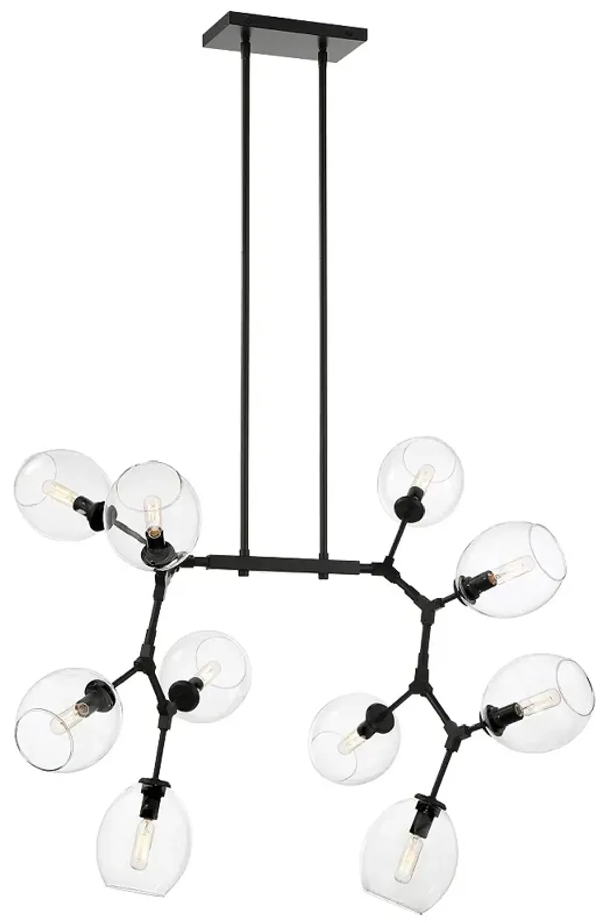 George Kovacs Nexpo 50 1/2" Wide Coal 10-Light Chandelier