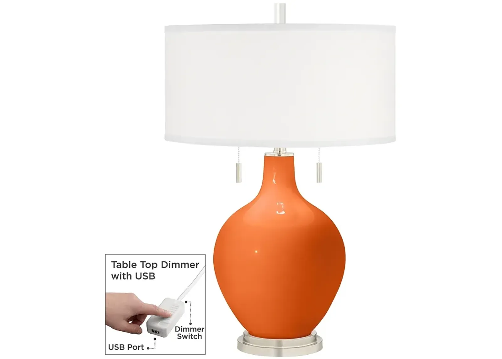 Invigorate Toby Table Lamp with Dimmer