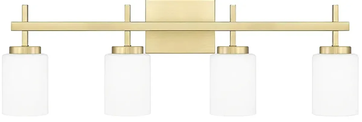 Wilburn 4-Light Integrated LED Satin Brass Vanity Light