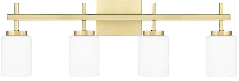 Wilburn 4-Light Integrated LED Satin Brass Vanity Light