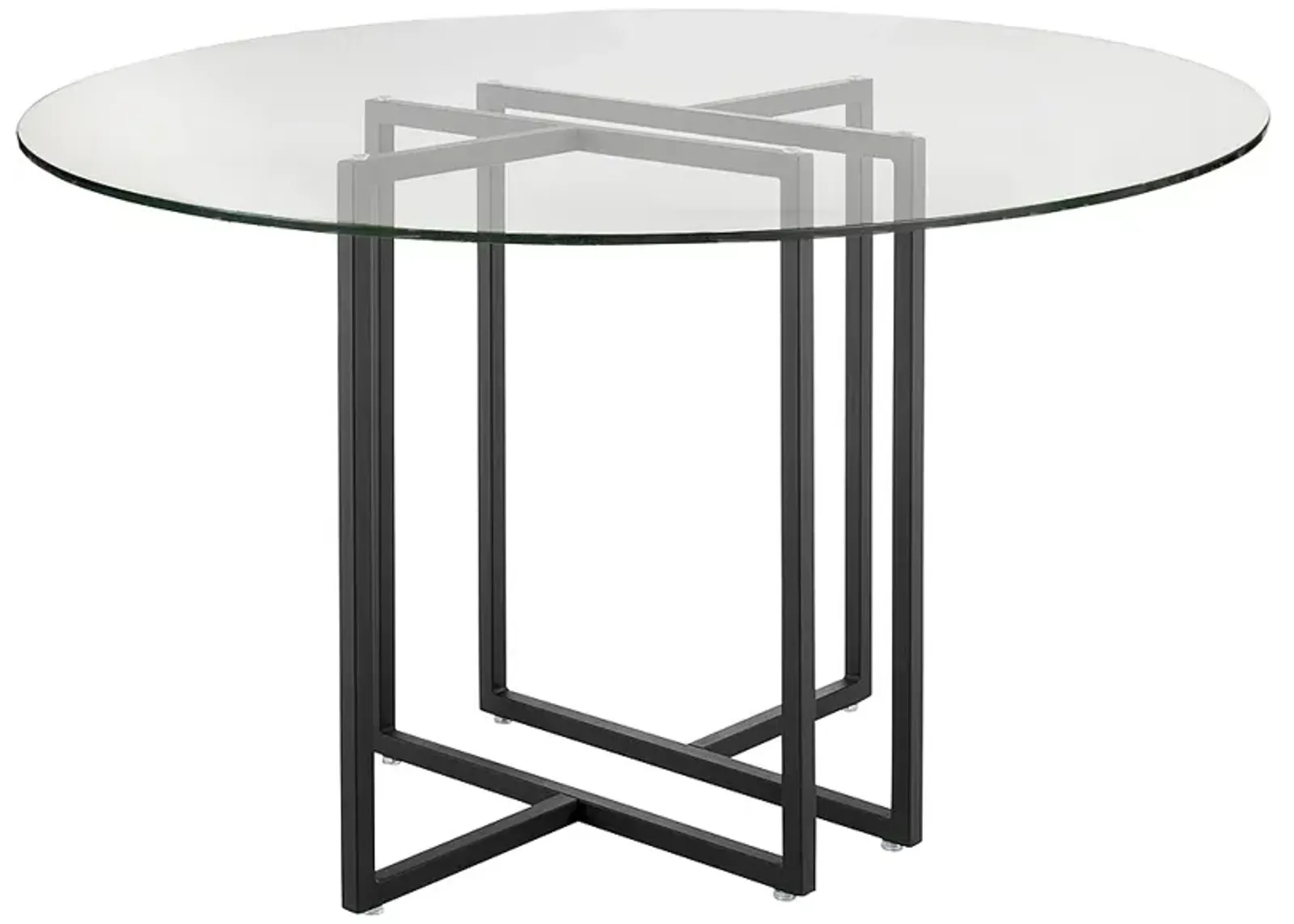 Legend 48" Wide Matte Black Steel Round Dining Table