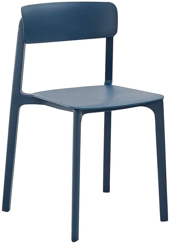 Tibo Blue Outdoor Stackable Side Chair