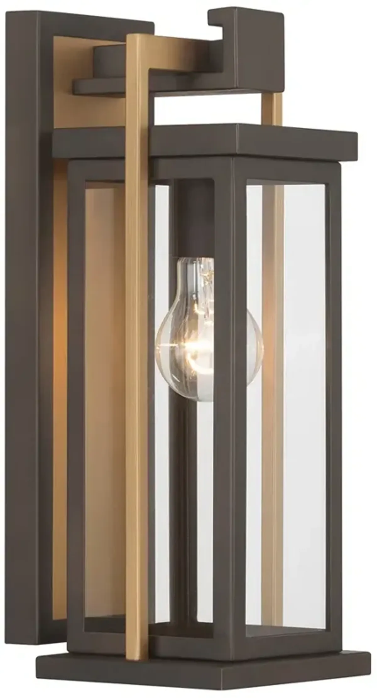 Lendel 6'' Twilight Bronze + Textured Gold Outdoor Sconce