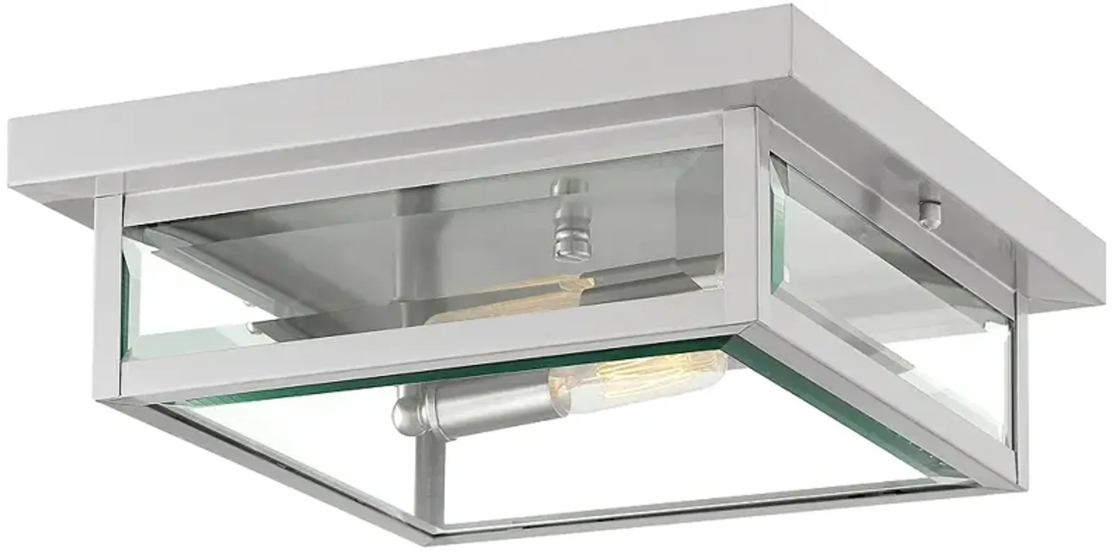 Westover 2-Light Stainless Steel Outdoor Flush Mount