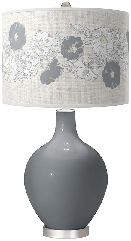 Software Gray Rose Bouquet Ovo Table Lamp