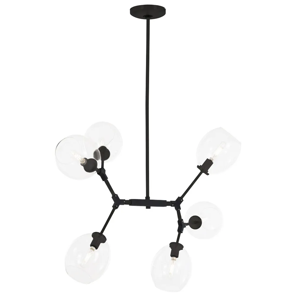 George Kovacs Nexpo 6-Light Coal Finish Chandelier