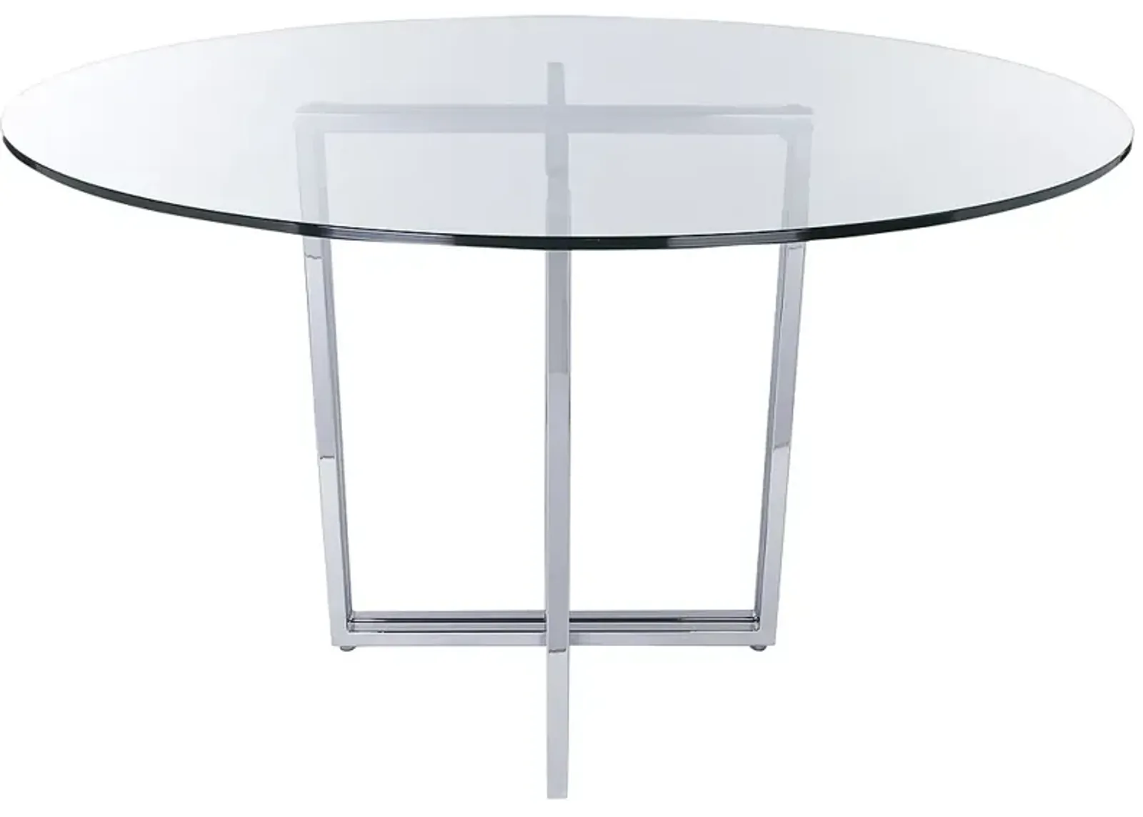 Legend 48" Wide Chrome Steel Round Dining Table