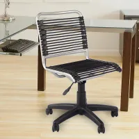 Bungie Low Back Black and Aluminum Adjustable Office Chair