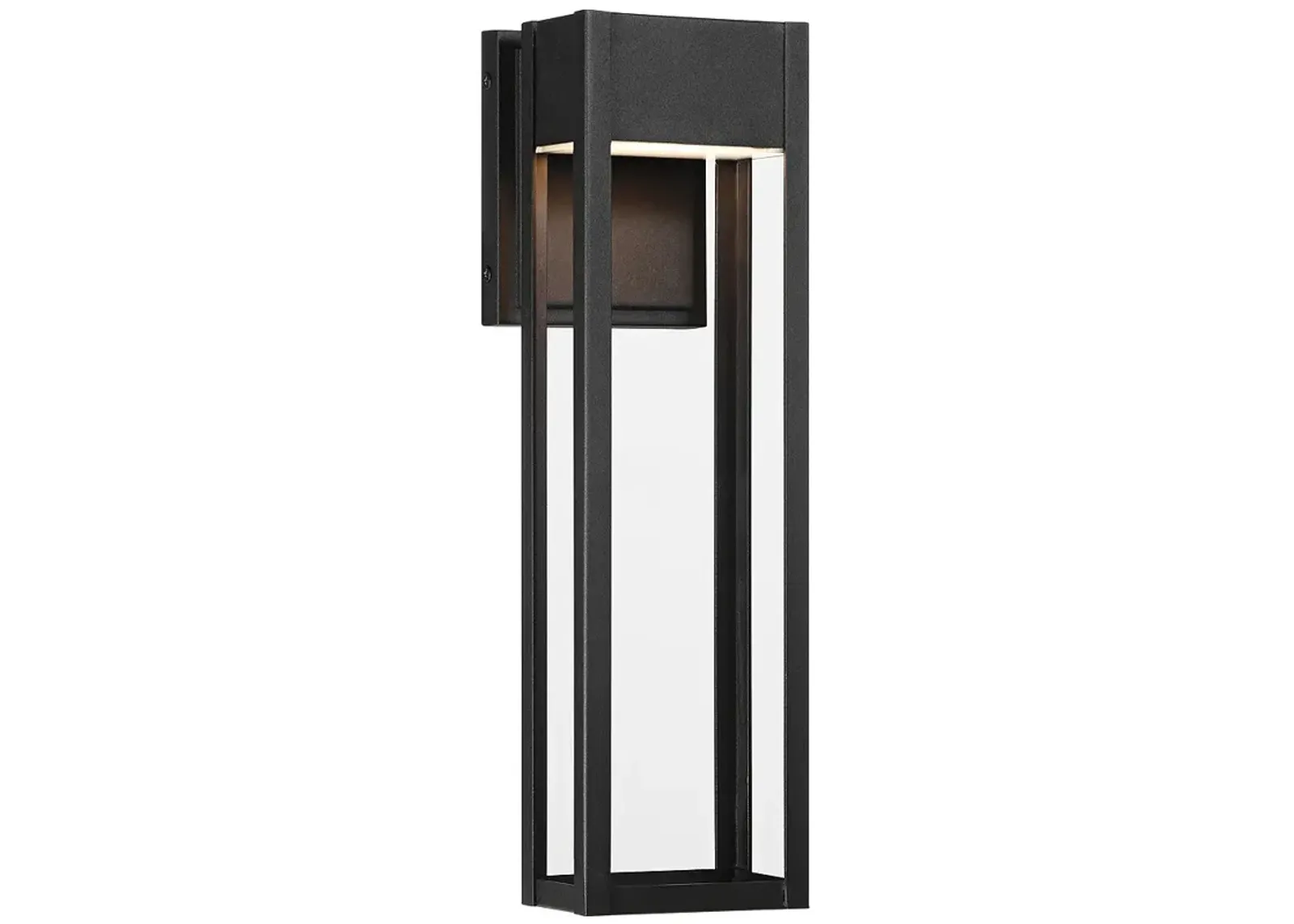 Austin 16" High Sand Black Outdoor LED Wall Light