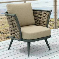Solna Taupe Aluminum Outdoor Lounge Chair