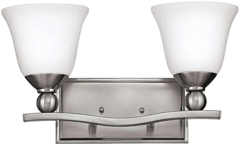 Hinkley Bolla 16" Wide Brushed Nickel 2-Light Bathroom Light