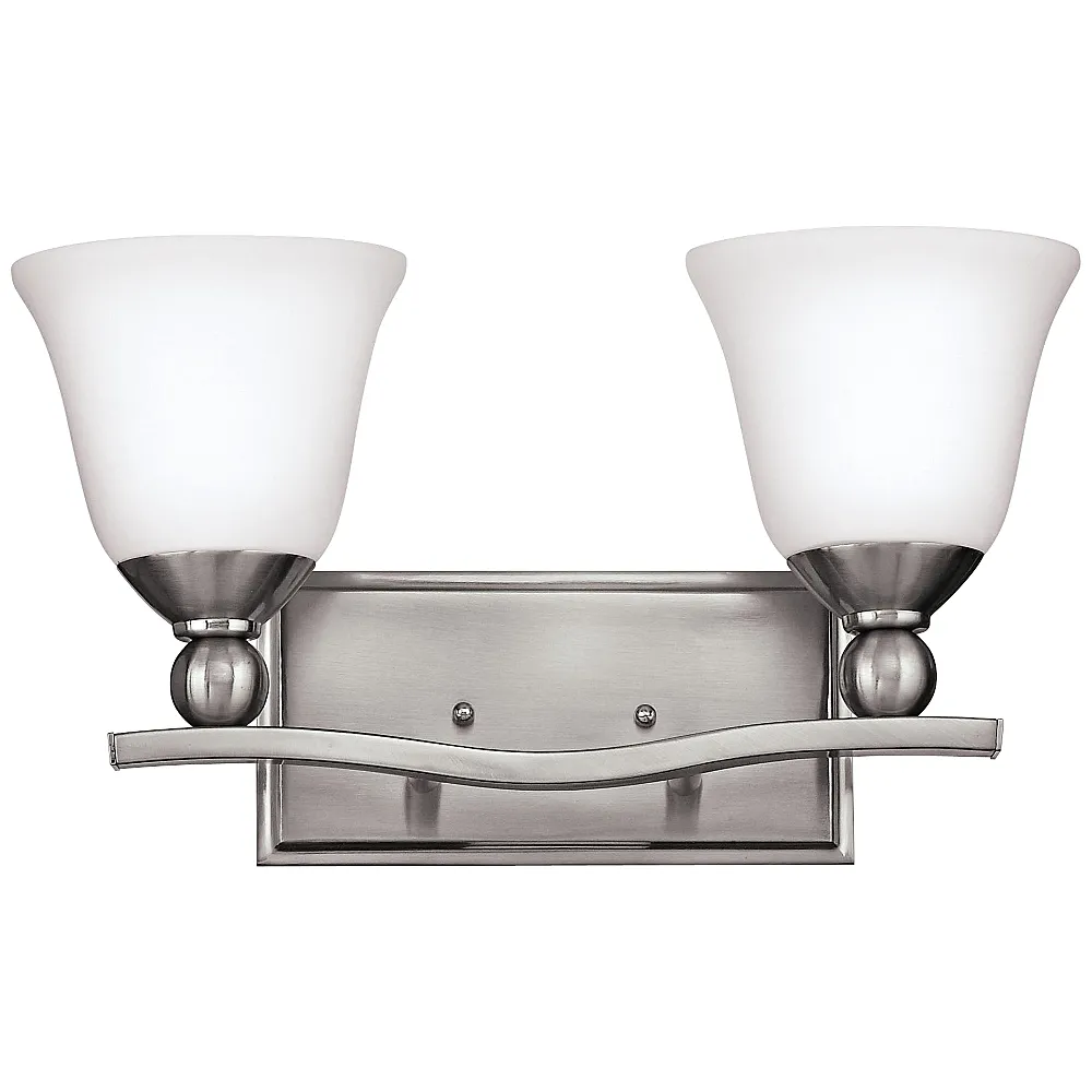 Hinkley Bolla 16" Wide Brushed Nickel 2-Light Bathroom Light