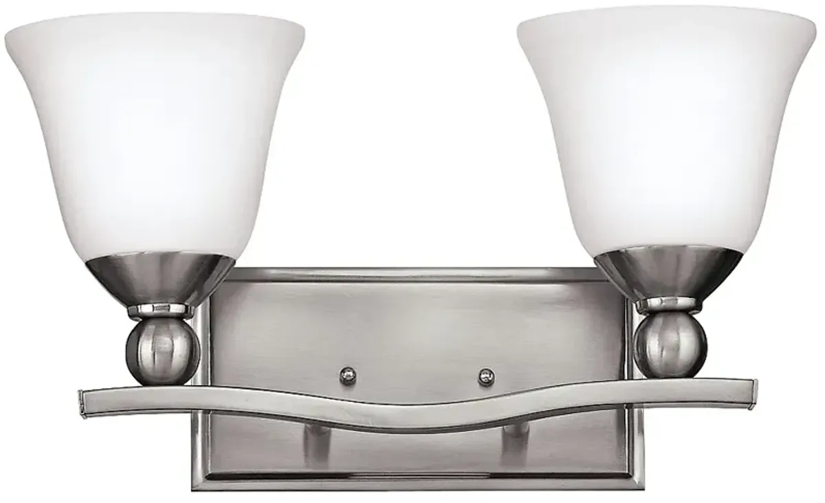 Hinkley Bolla 16" Wide Brushed Nickel 2-Light Bathroom Light