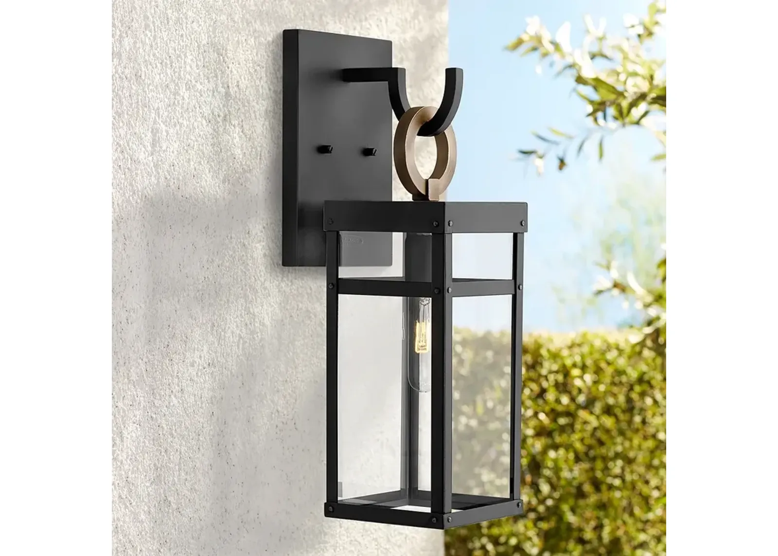 Hinkley Porter 18 1/2" High Black LED Outdoor Wall Light