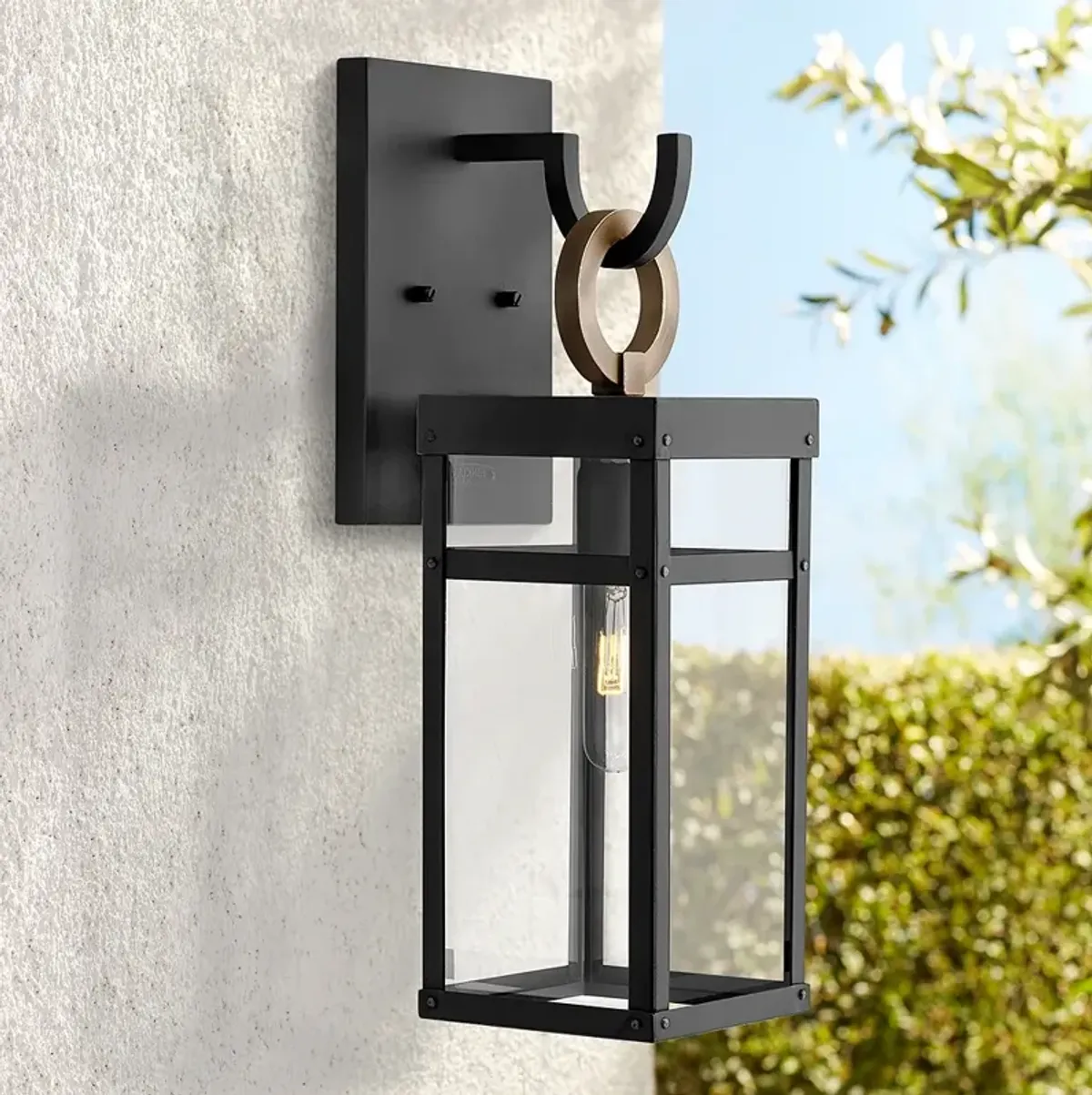 Hinkley Porter 18 1/2" High Black LED Outdoor Wall Light