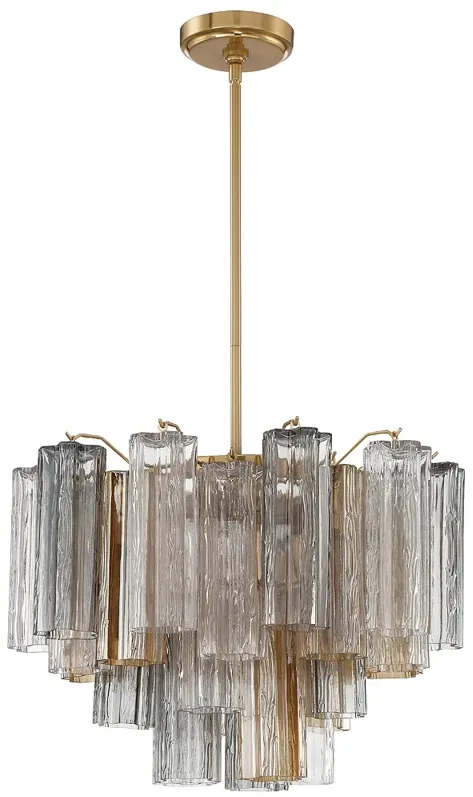 Addis 6 Light Aged Brass Chandelier