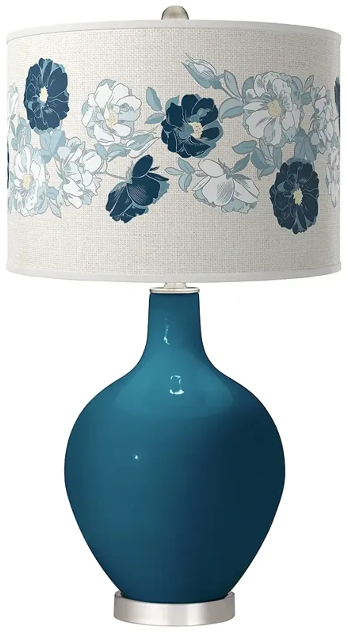 Oceanside Rose Bouquet Ovo Table Lamp