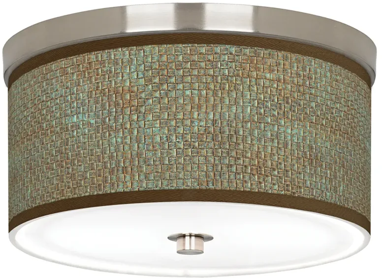 Interweave Patina Giclee Nickel 10 1/4" Wide Ceiling Light