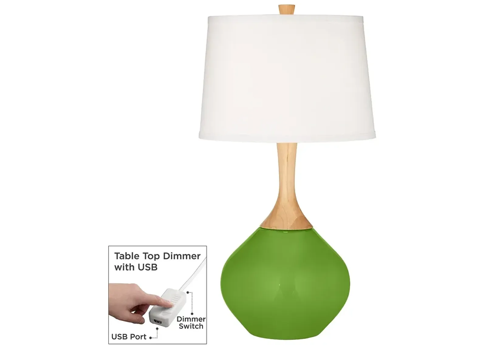 Rosemary Green Wexler Table Lamp with Dimmer