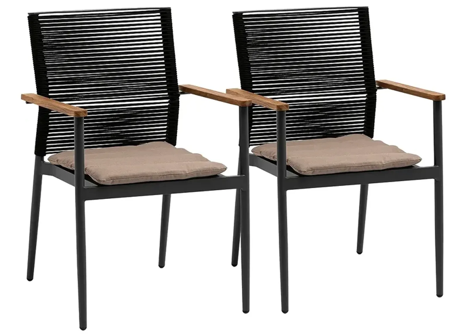 Skog Black Aluminum Outdoor Armchair