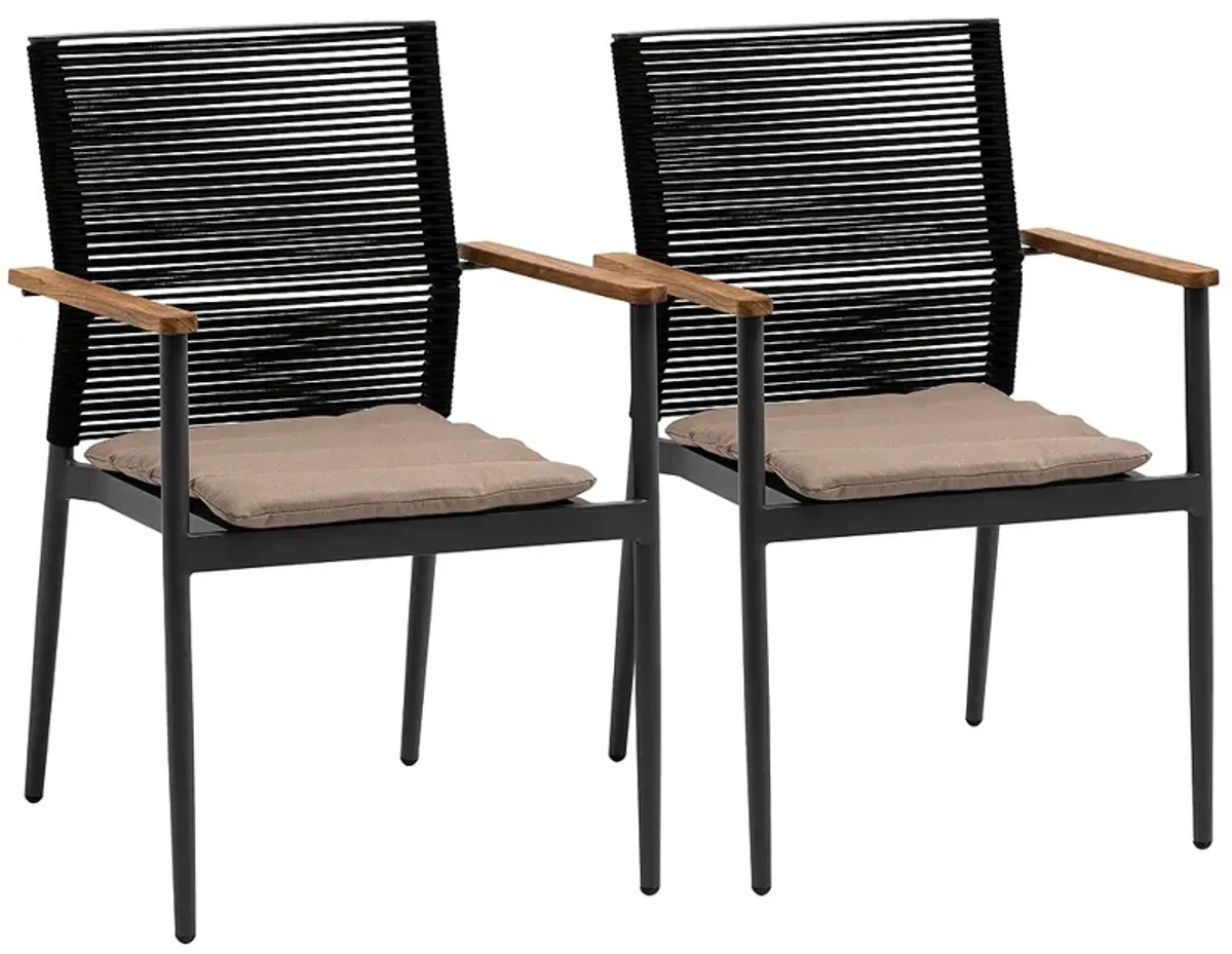 Skog Black Aluminum Outdoor Armchair