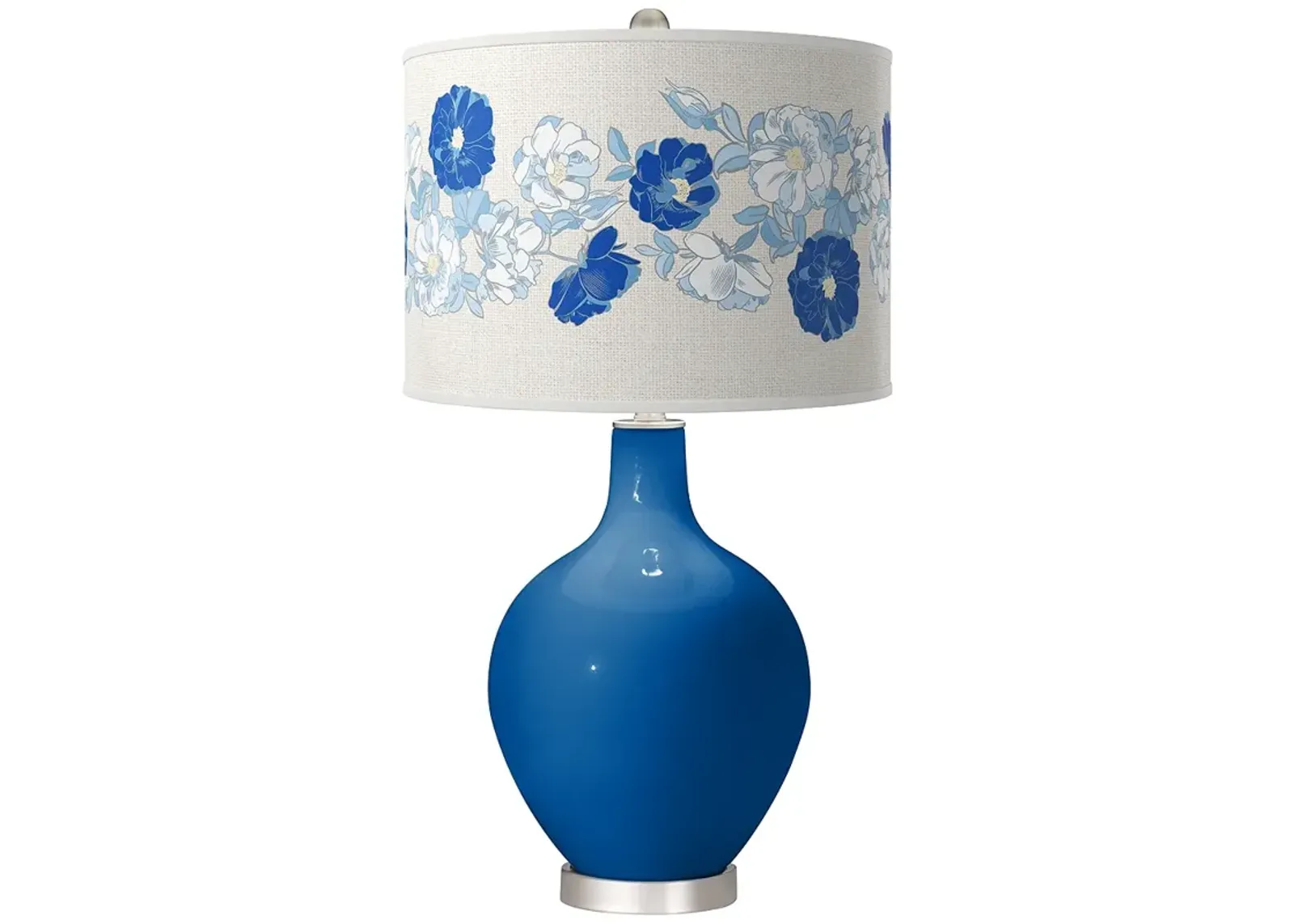 Hyper Blue Rose Bouquet Ovo Table Lamp