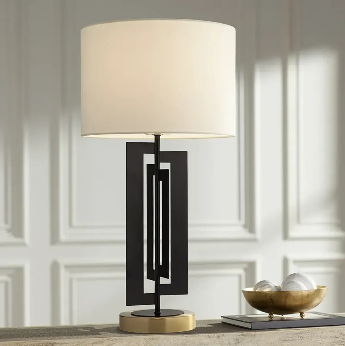 Pacific Coast Lighting Razor Black Finish Table Lamp