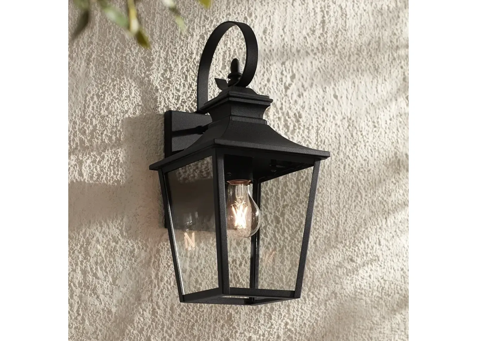 Skye 16 1/4" High Black Outdoor Wall Light