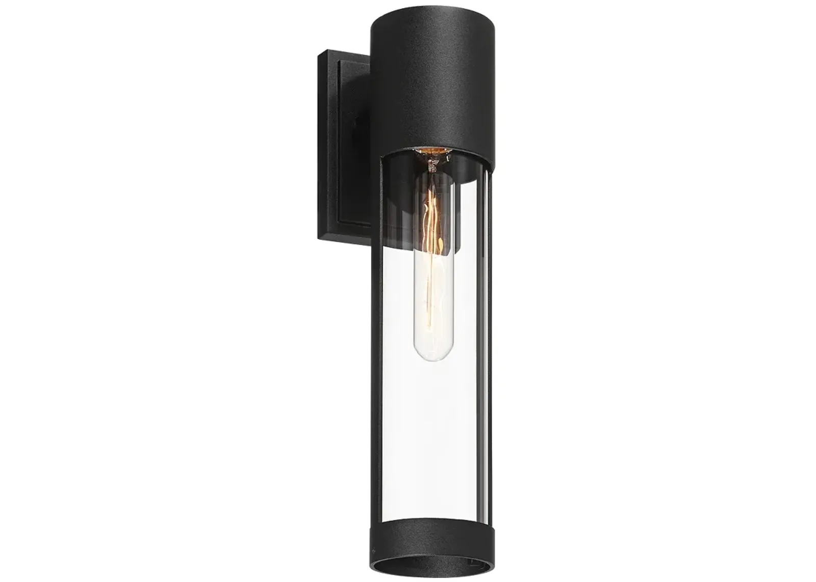 Possini Euro Delia 15 1/2" High Sand Black Outdoor Wall Light