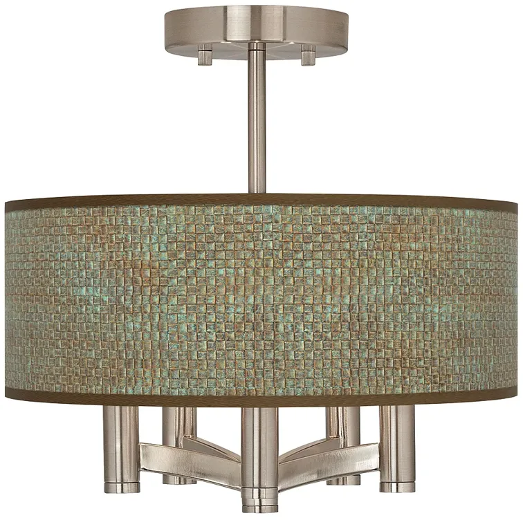 Interweave Patina Ava 5-Light Nickel Ceiling Light