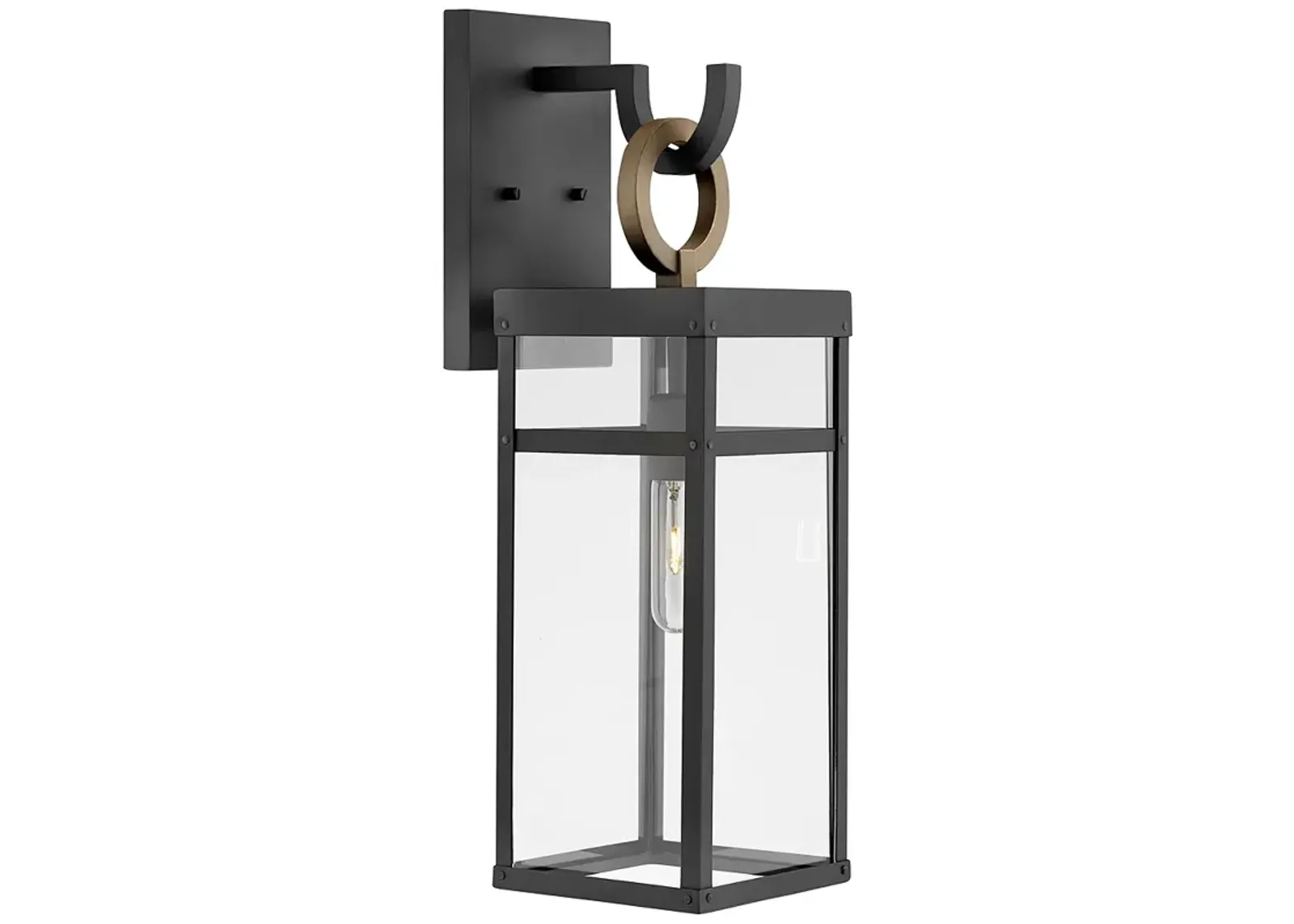 Hinkley Porter 22" Black Rectangular Lantern LED Outdoor Wall Light