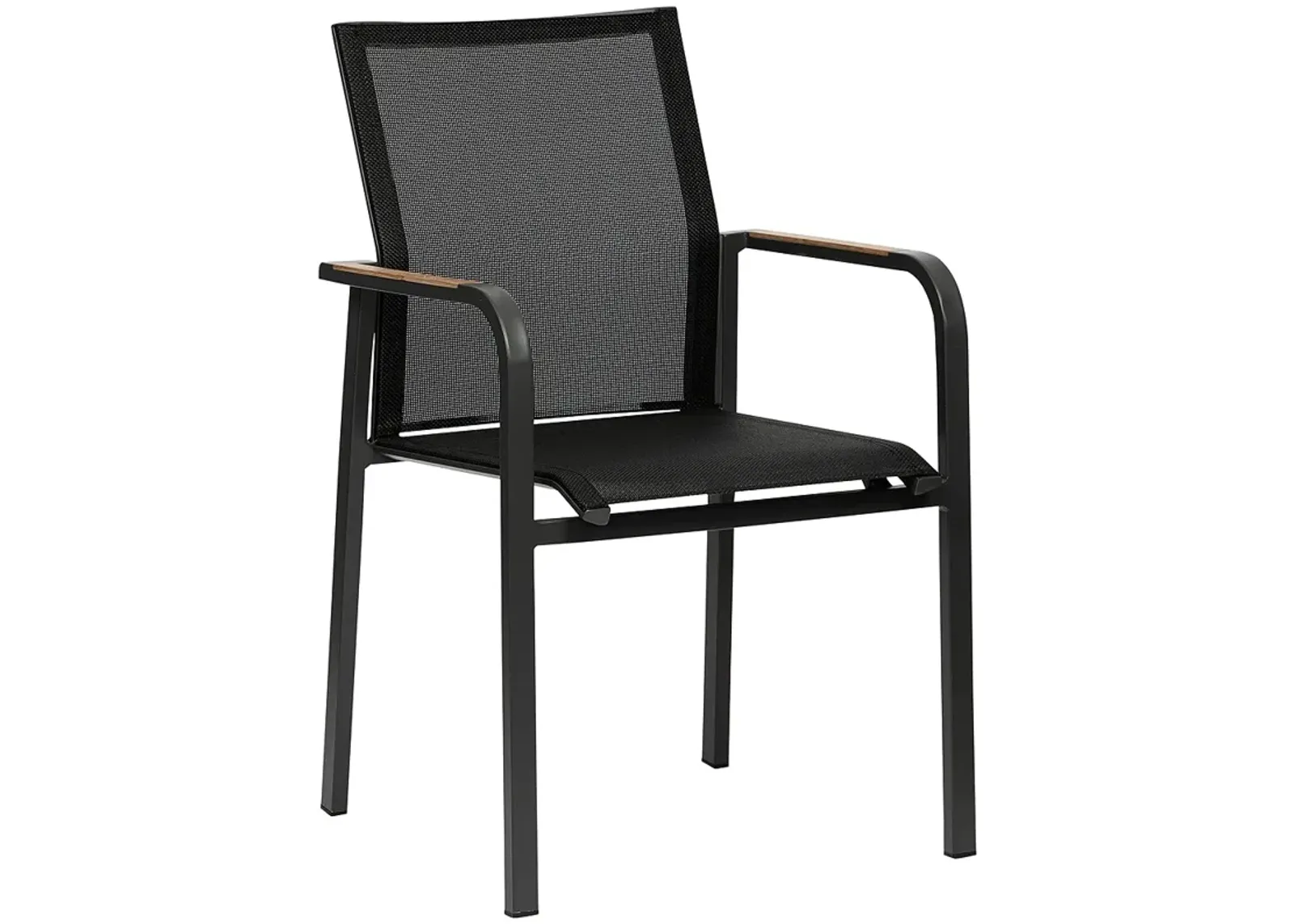 Tristan Black Aluminum Outdoor Stackable Armchair