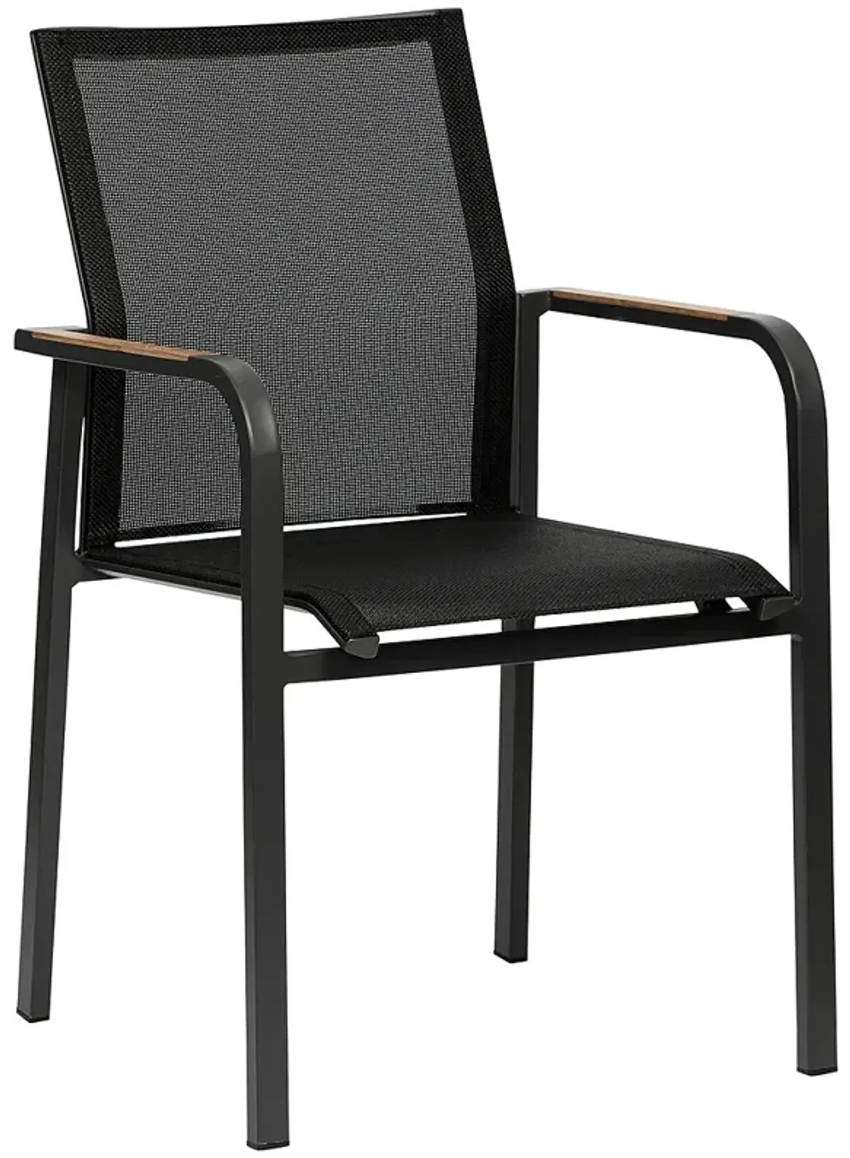 Tristan Black Aluminum Outdoor Stackable Armchair