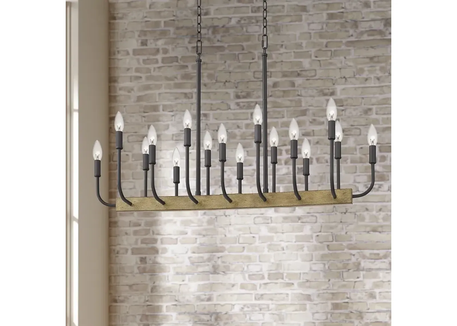 Quoizel Coda 39" Wide Matte Black 16-Light Island Chandelier